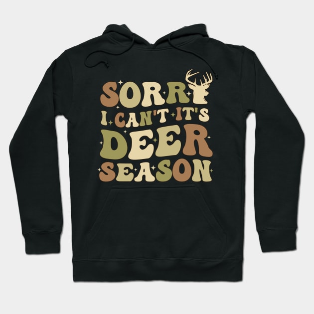 Deer Hunting Funny Saying Deer Hunting Season Groovy Hoodie by larfly